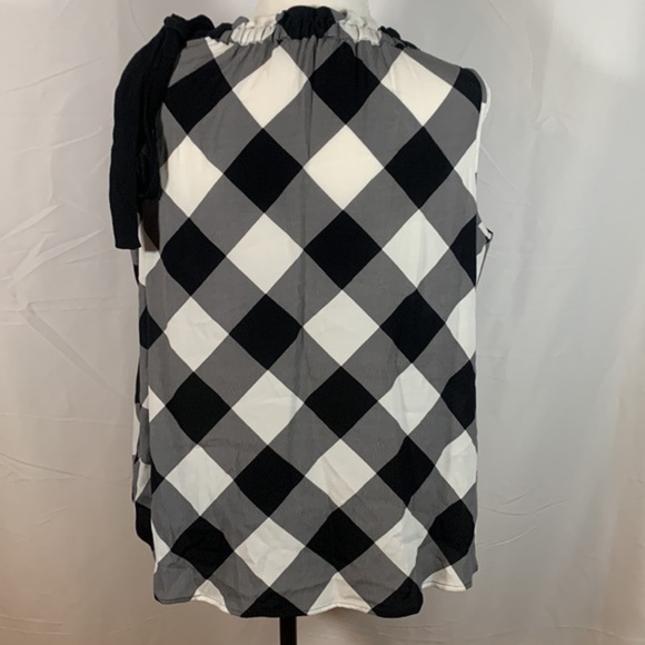 Lord & Taylor Black & White Checkered Tank Top - Picture 3 of 6